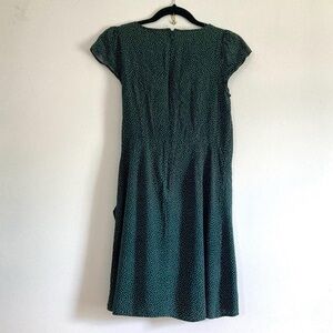 Dark green wrap dress from Loft